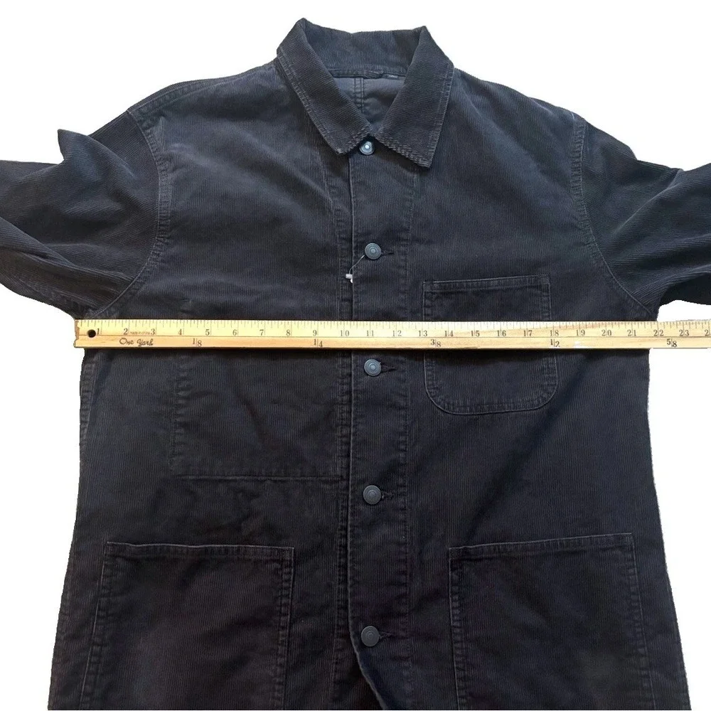 Uniqlo Corduroy Chore Coat Jacket Unisex S 100% Cotton Relax fit Gray Workwear